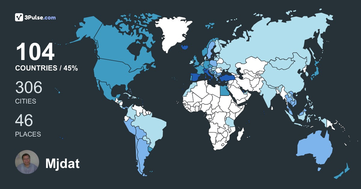 Mjdat Altunkaya's Travel Map Image