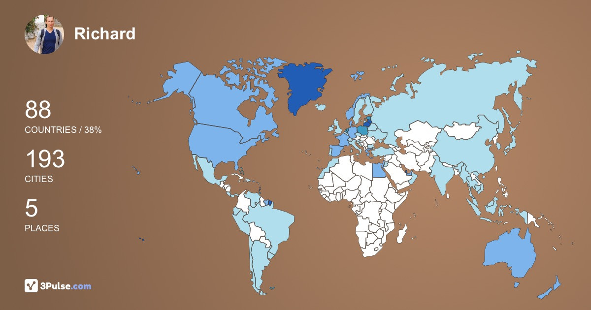 Изображение Карты путешествий Richard Parshuto
