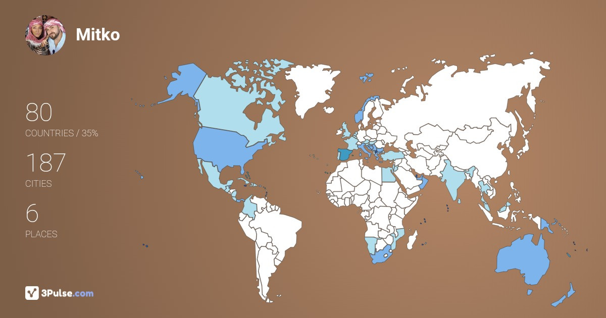 Изображение Карты путешествий Mitko Stamenkovski