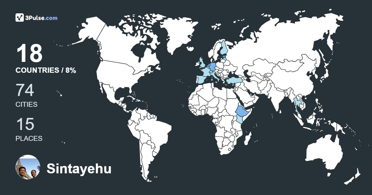 Изображение Карты путешествий Sintayehu Beyu