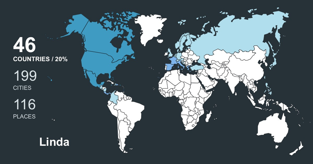 Изображение Карты путешествий Linda Li