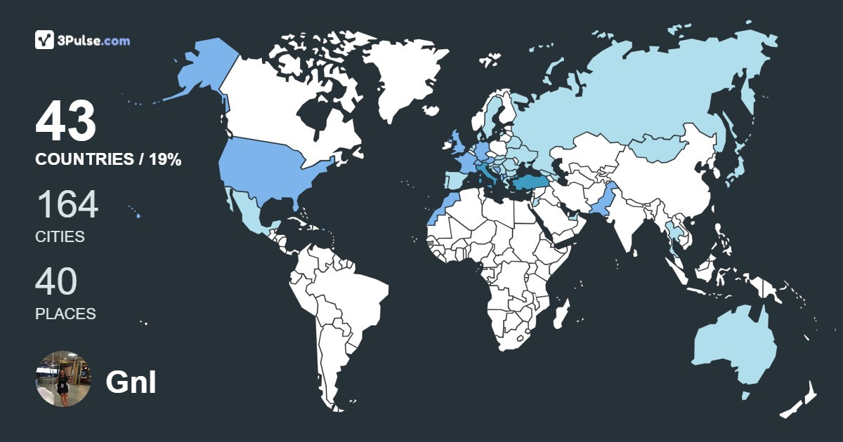 Gnl Karakoc's Travel Map Image