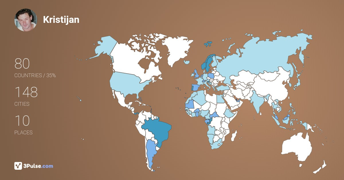 Kristijan Ravlic's Travel Map Image