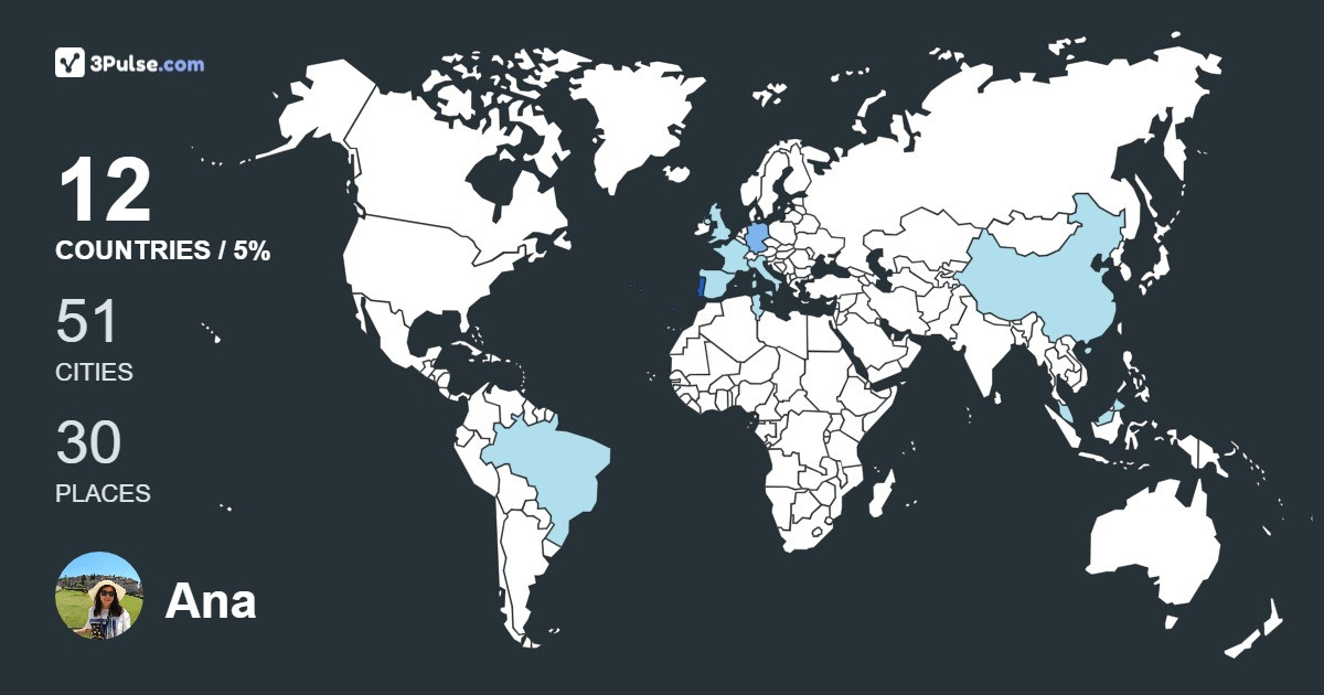 Ana Malheiro's Travel Map Image
