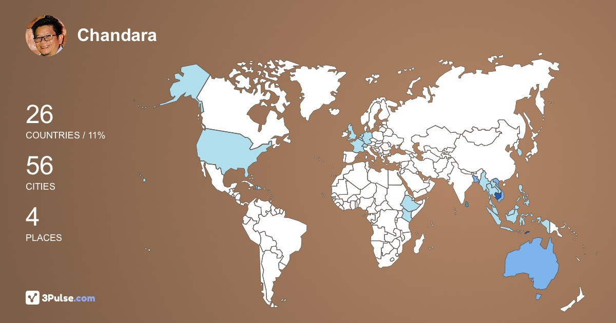 Chandara Khem's Travel Map Image