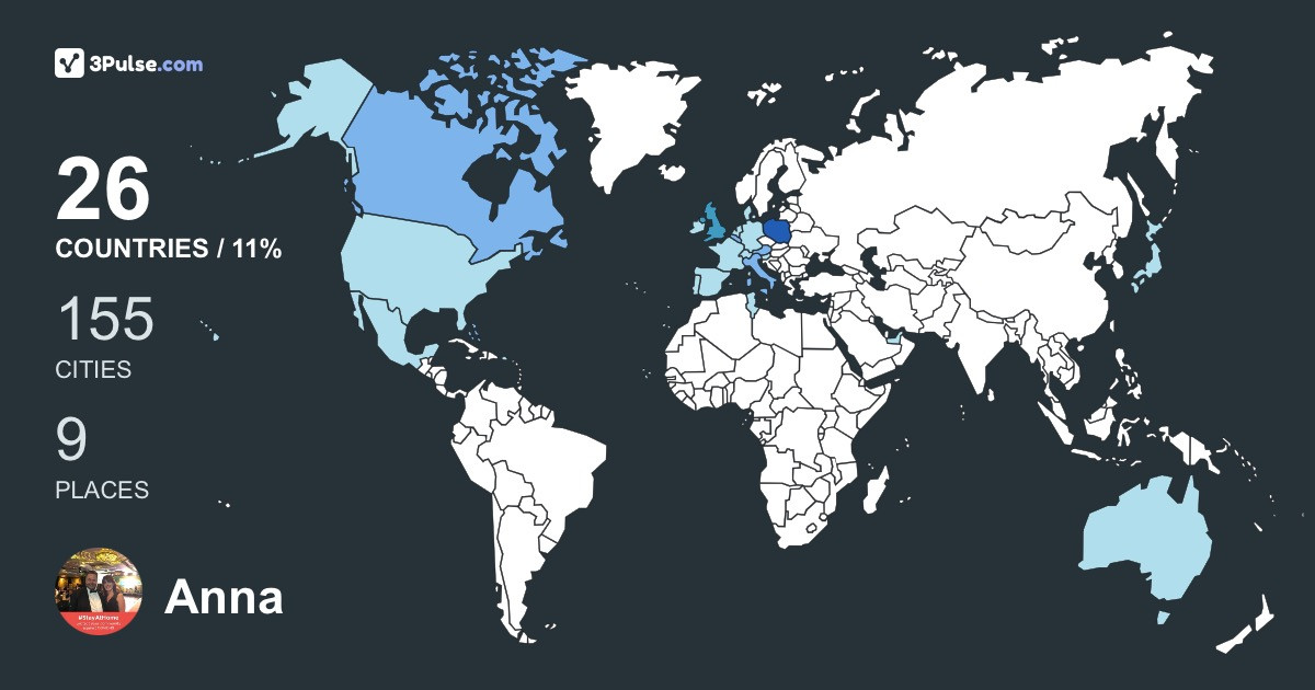 Anna Brownlie's Travel Map Image