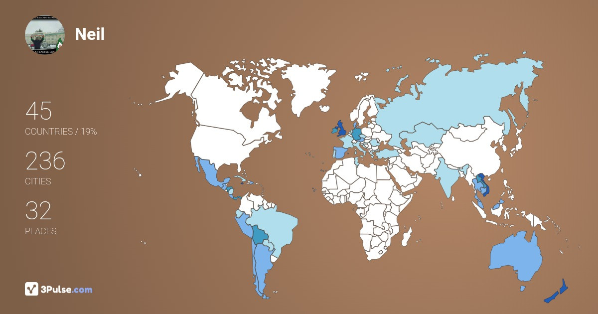Изображение Карты путешествий Neil Reilly