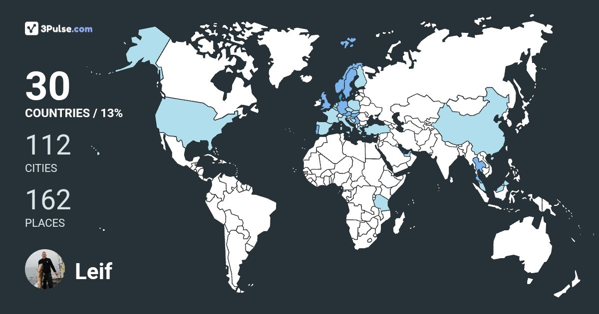 Leif Andersson's Travel Map Image