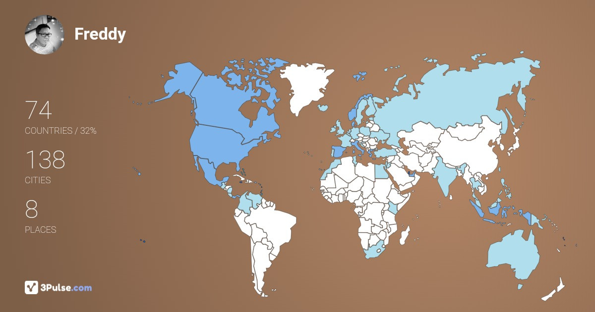 Freddy Yap's Travel Map Image