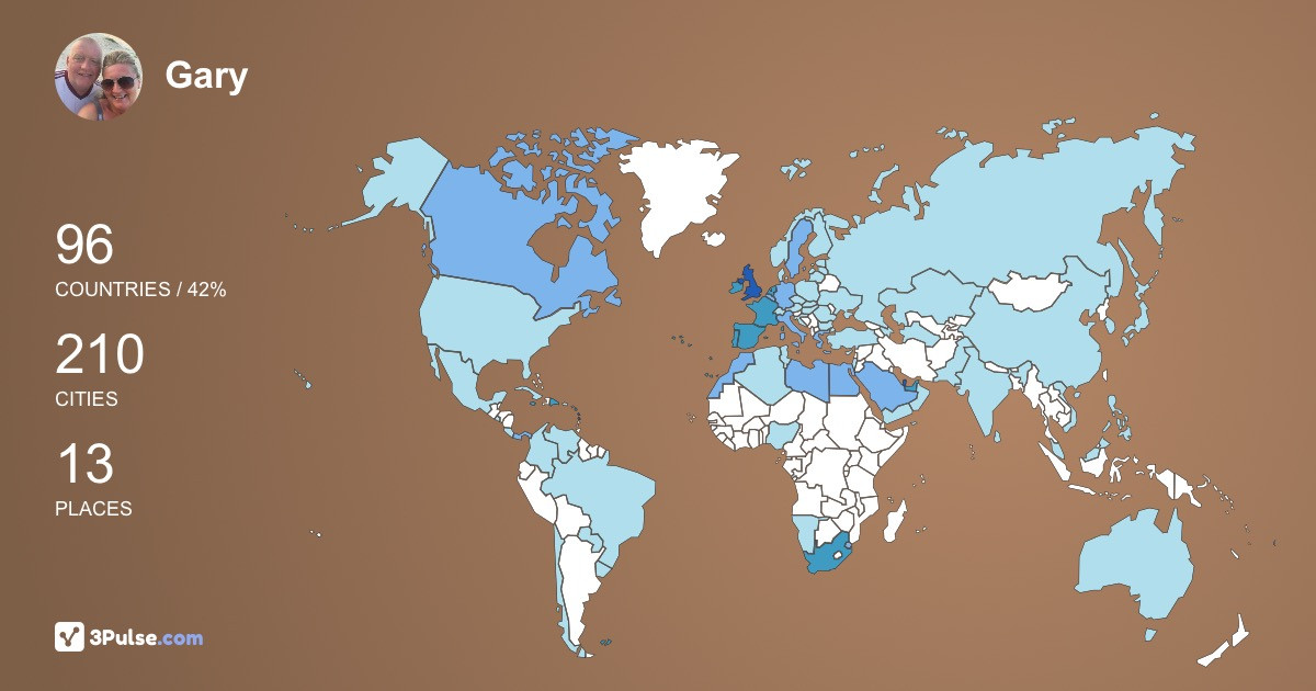 Изображение Карты путешествий Gary Graham