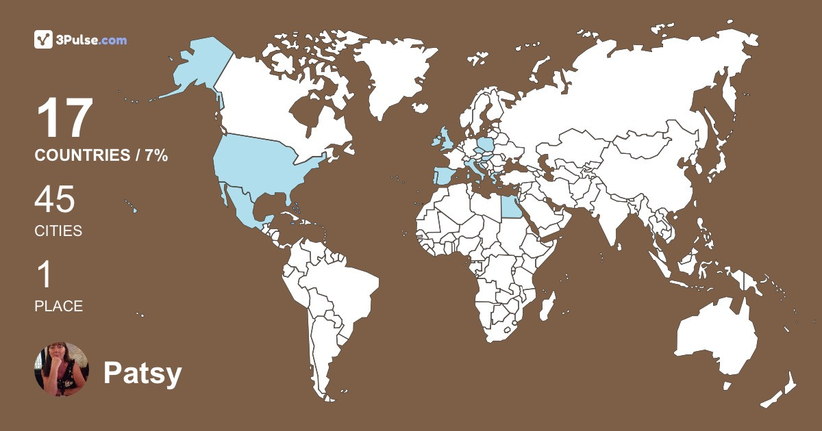 Patsy Mcintyre's Travel Map Image