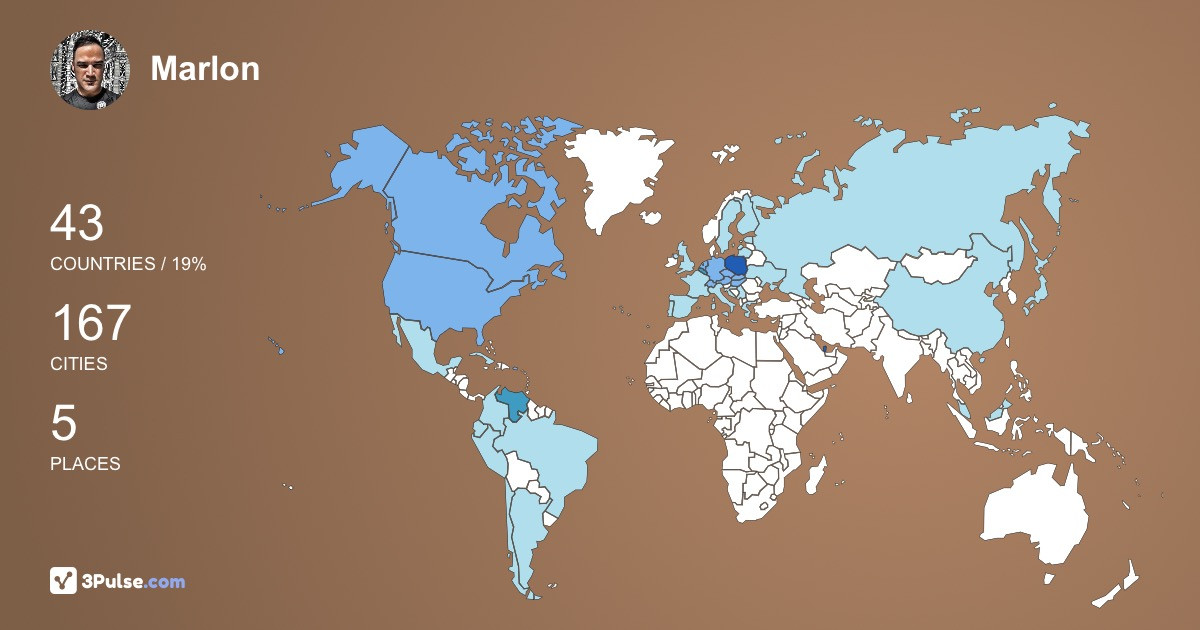 Marlon Falcon's Travel Map Image