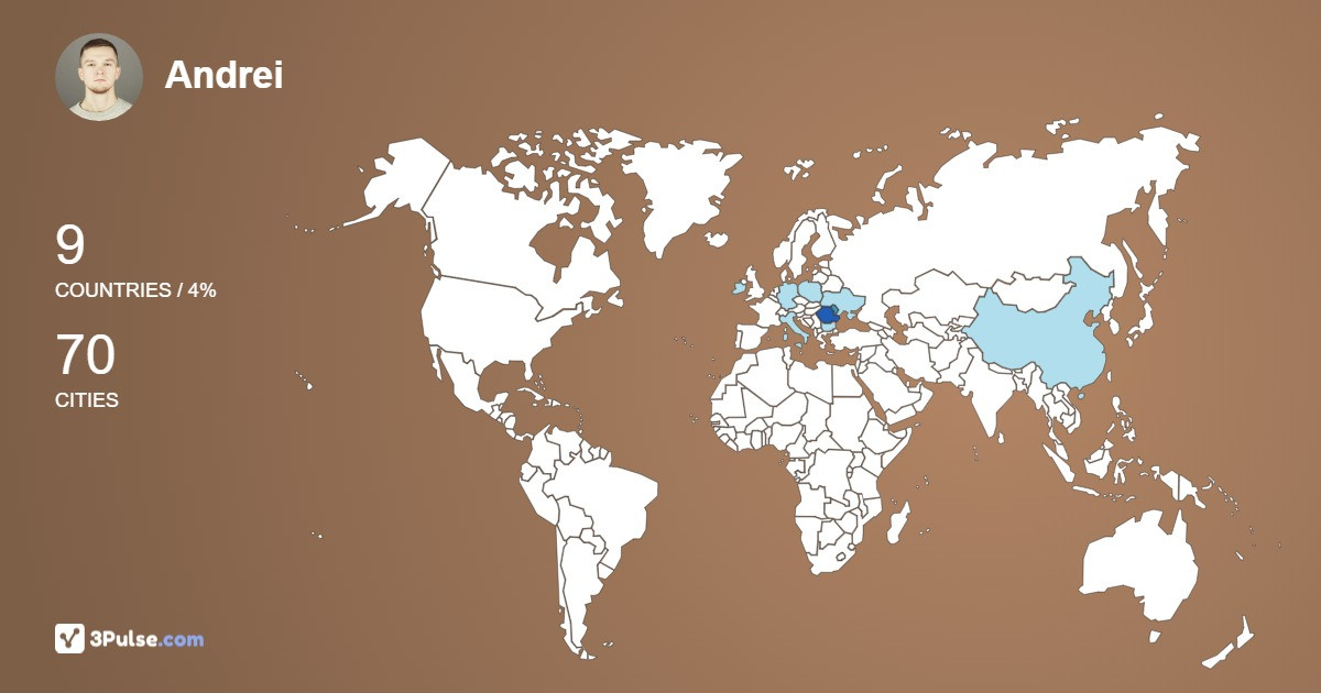 Andrei Zbanc's Travel Map Image