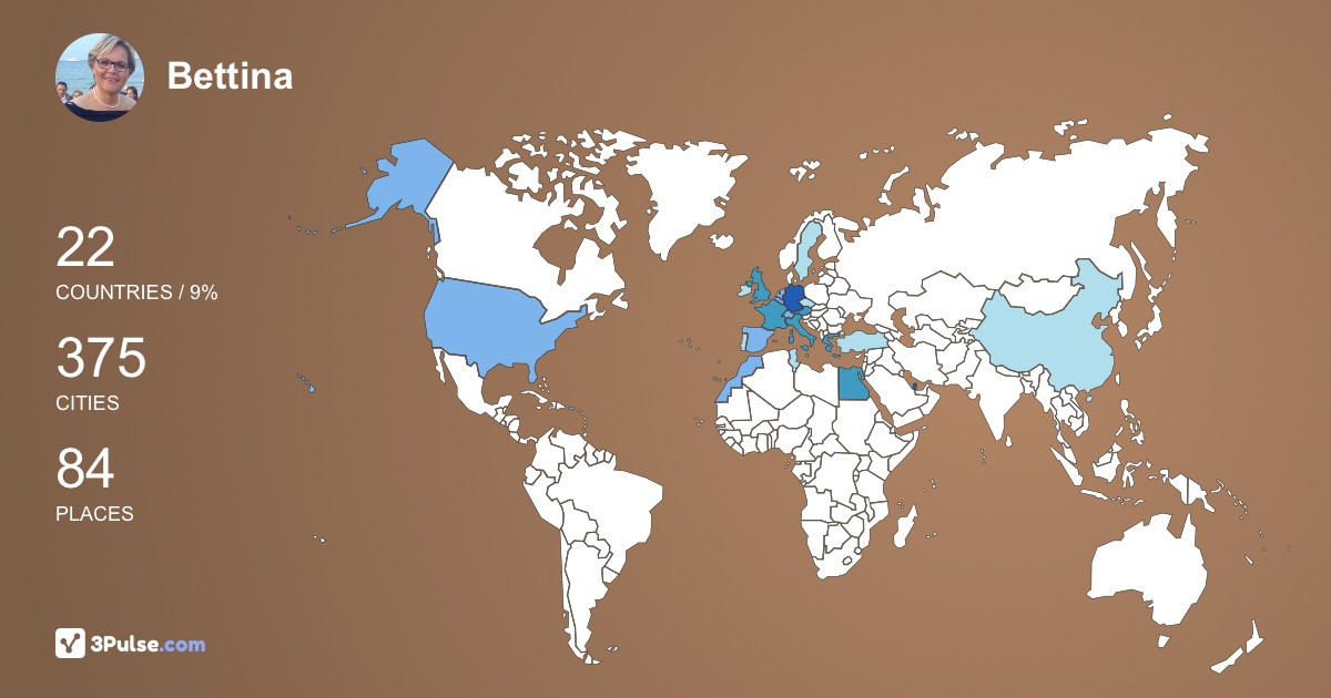 Bettina Krampe's Travel Map Image