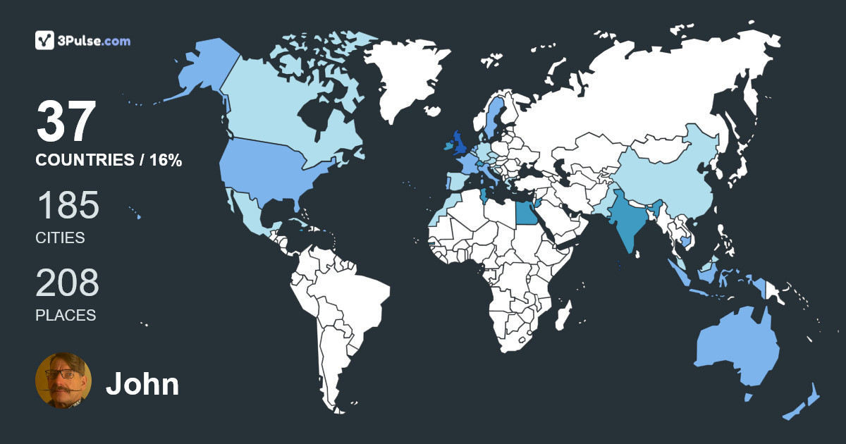 Изображение Карты путешествий John Hextall