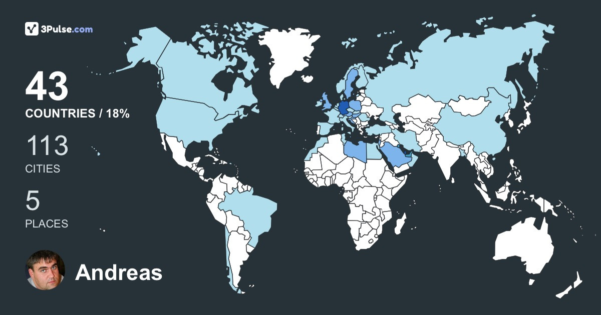 Andreas Holz's Travel Map Image