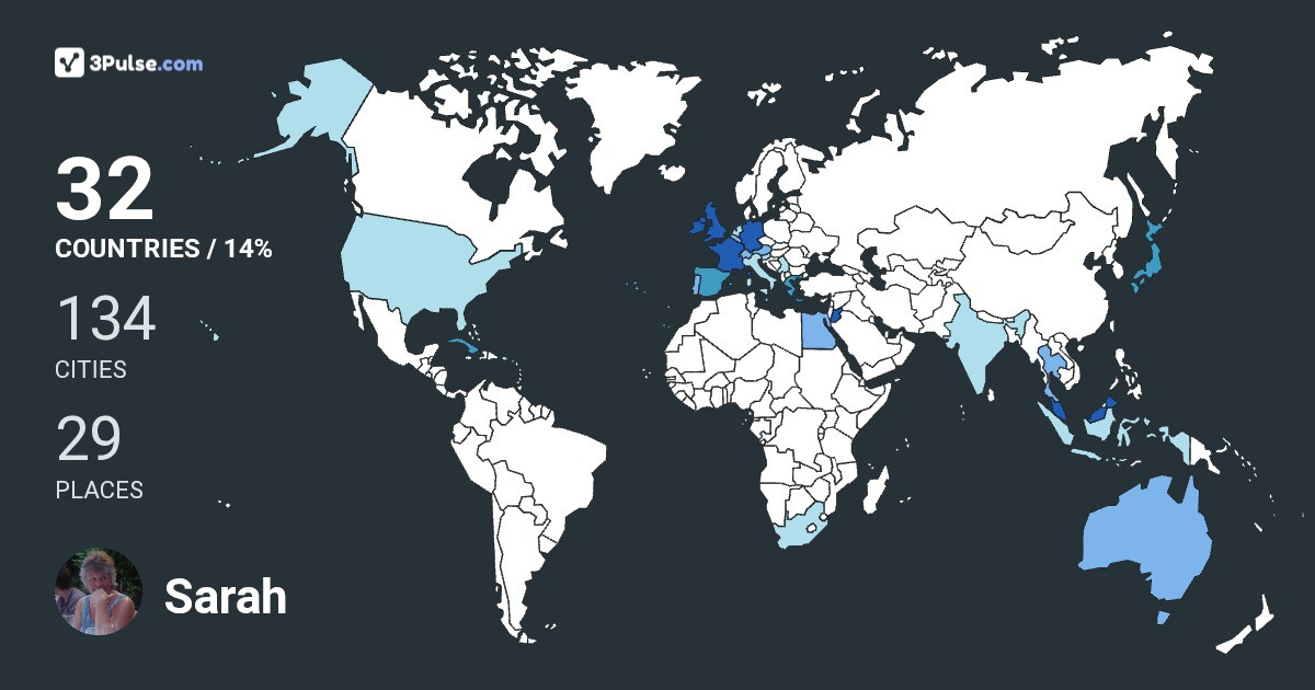 Изображение Карты путешествий Sarah Crawford