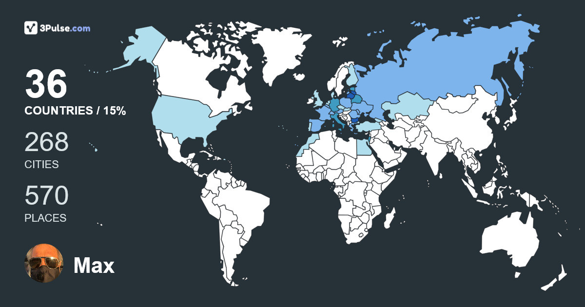 Max Koutchinski's Travel Map Image