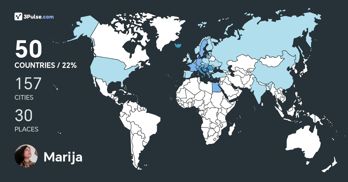 Marija Malnar's Travel Map Image