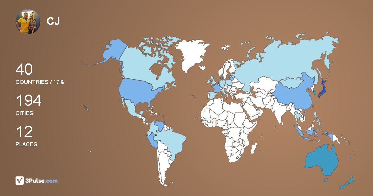 Изображение Карты путешествий CJ Rea