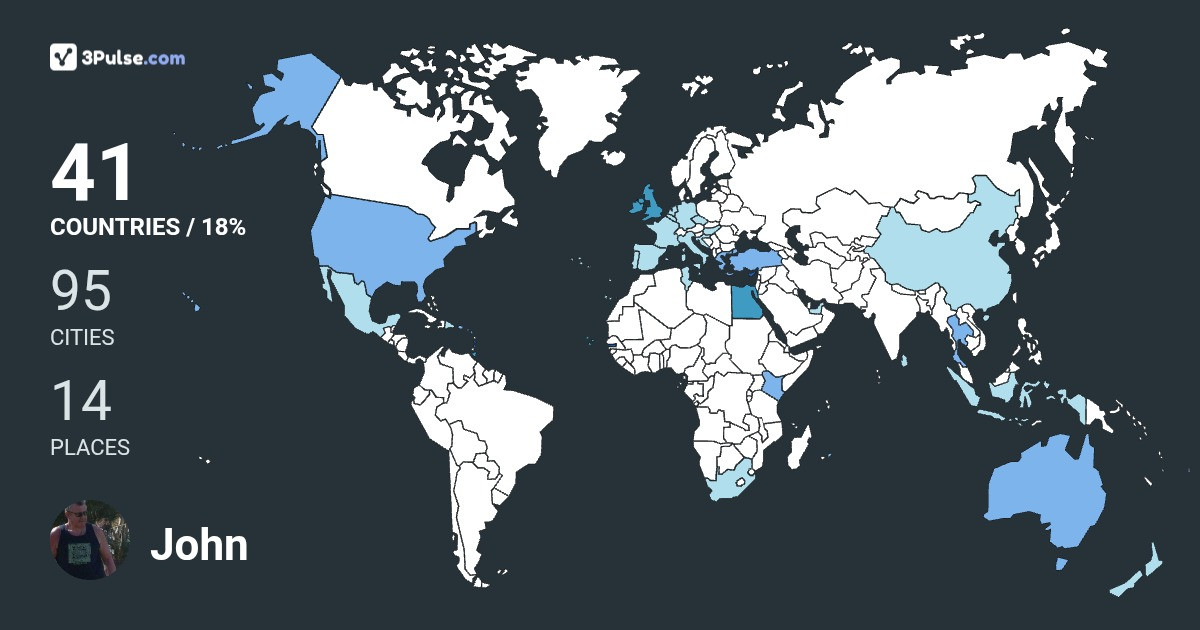 Изображение Карты путешествий John Wallace