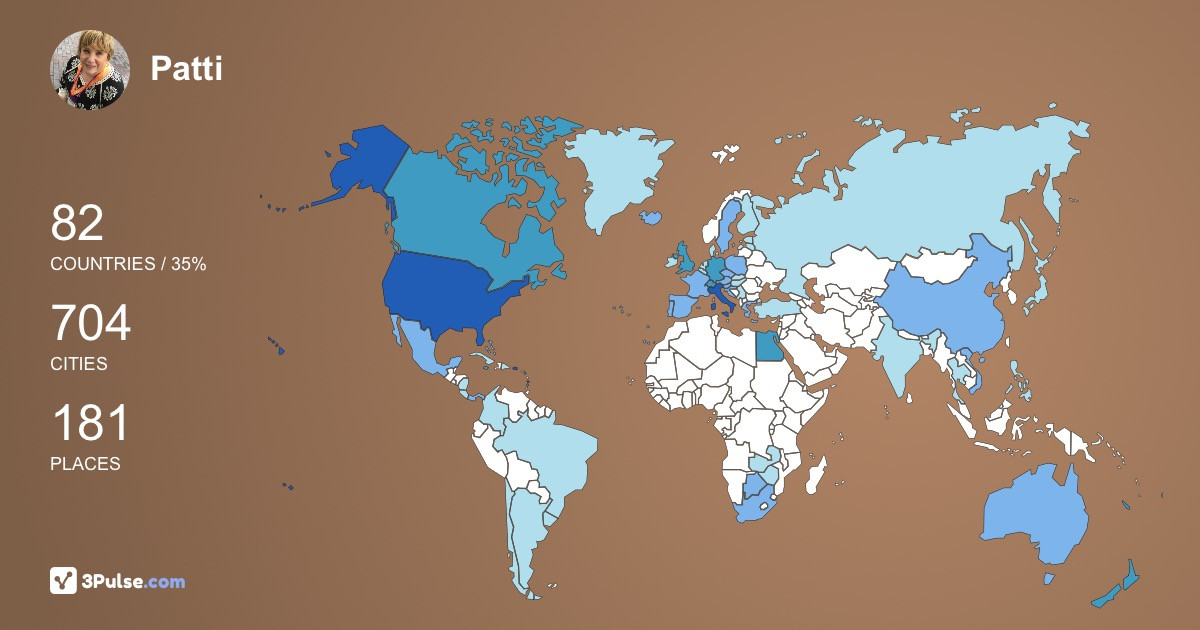 Patti Leathers's Travel Map Image
