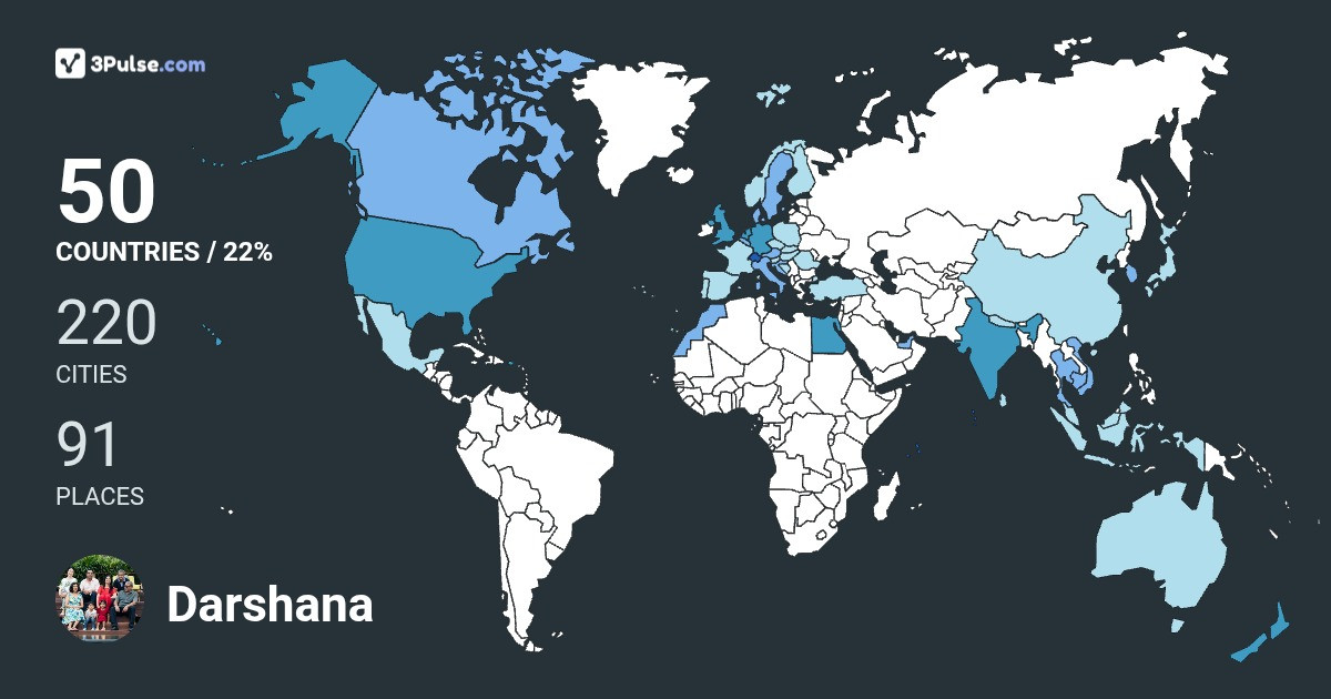 Darshana Ogale's Travel Map Image