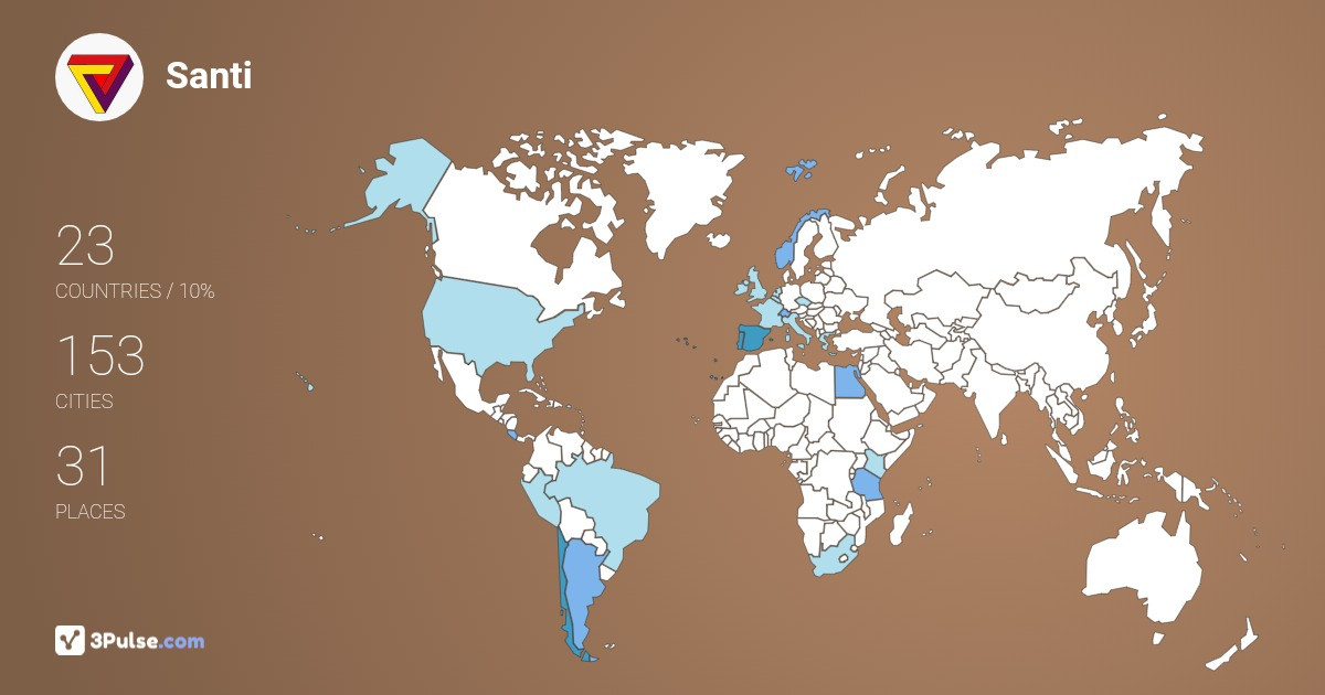 Santi Pardo's Travel Map Image