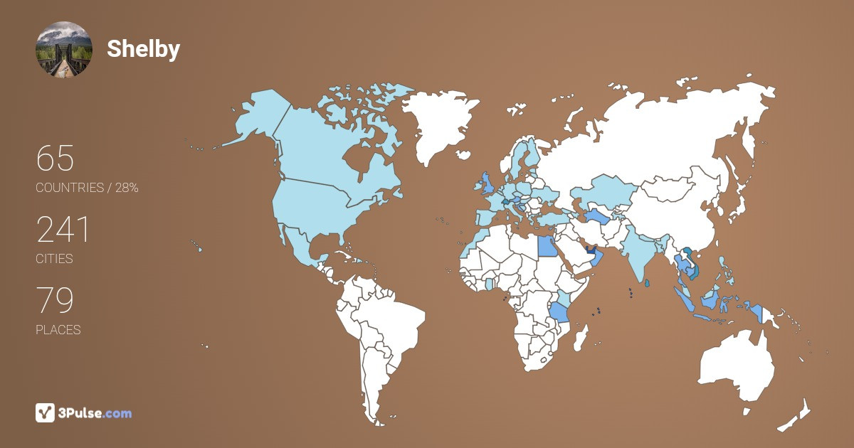 Shelby Bichel's Travel Map Image