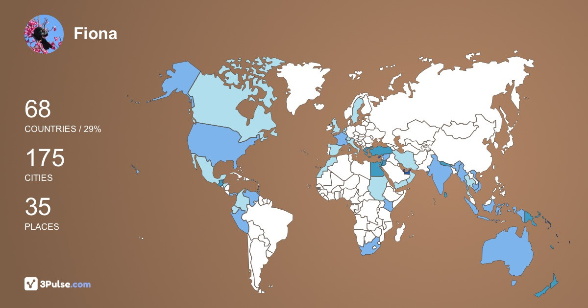 Изображение Карты путешествий Fiona Martyn