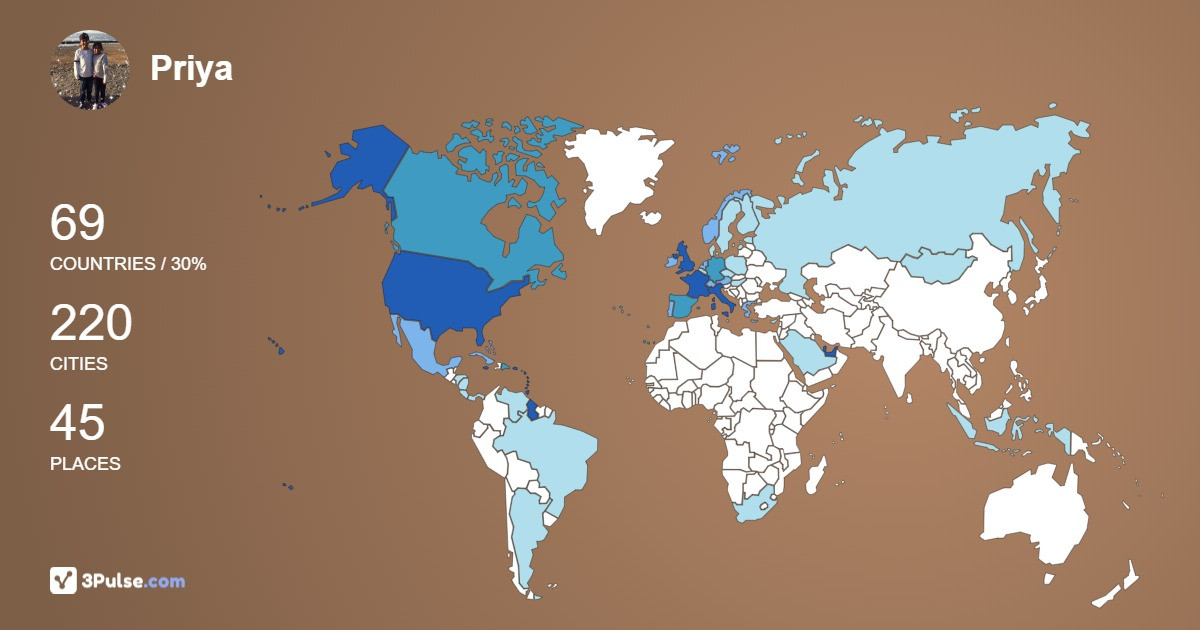 Изображение Карты путешествий Priya Sukul