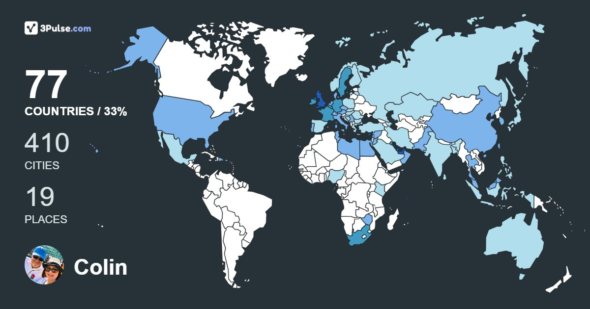 Изображение Карты путешествий Colin Fountain