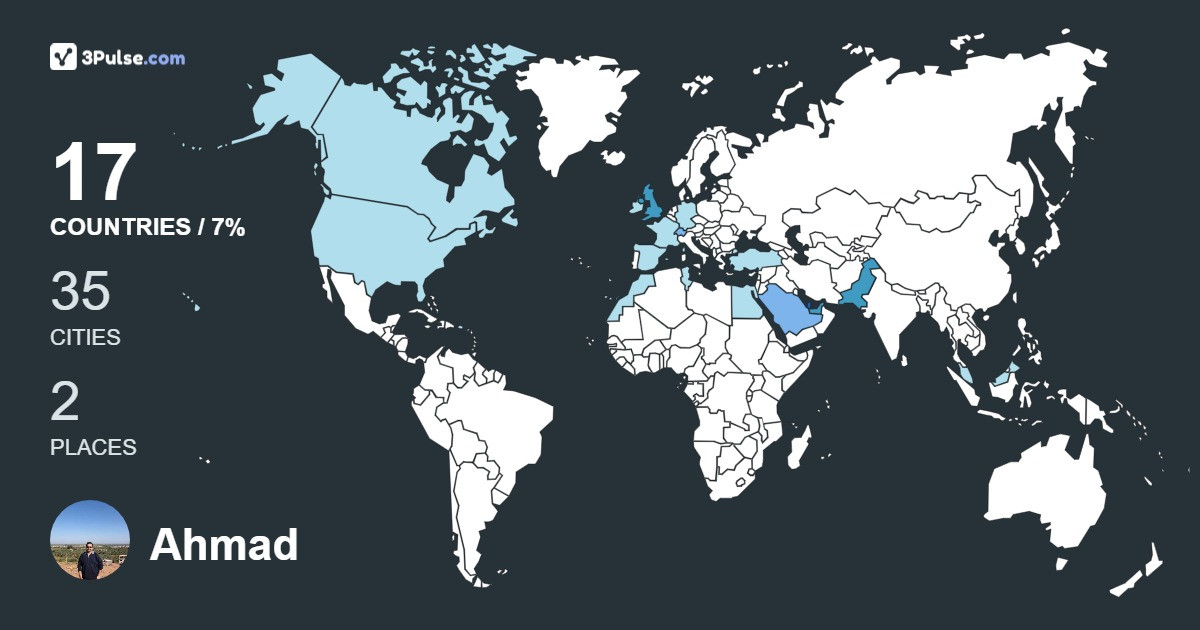 Ahmad Foaud's Travel Map Image