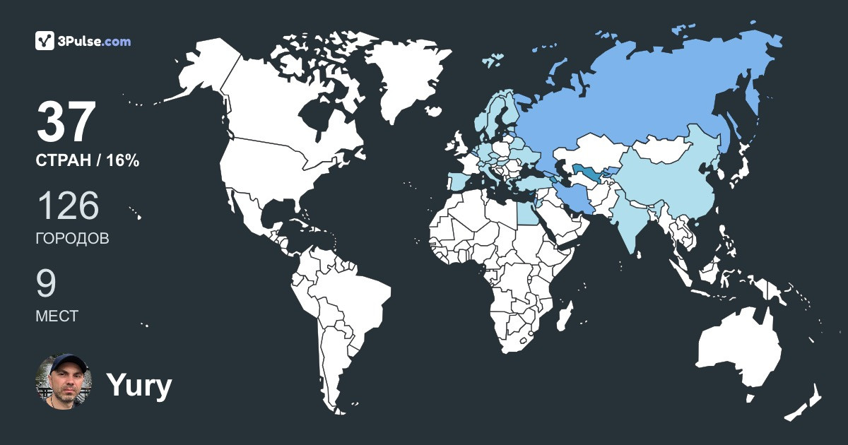 Изображение Карты путешествий Yury Sidiropulo