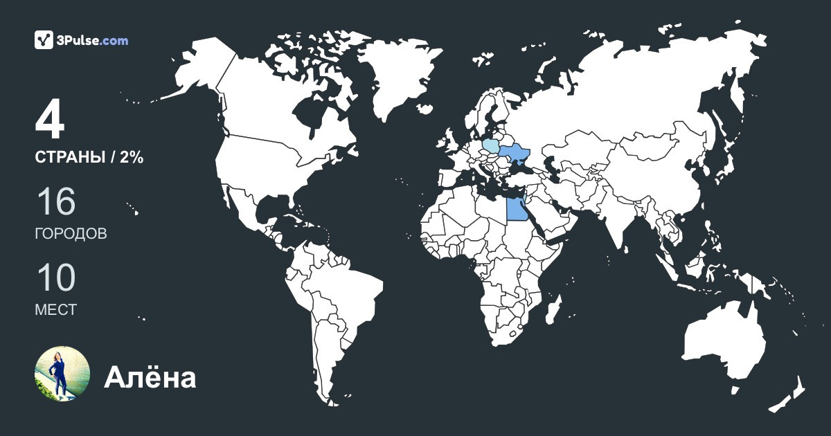 Алёна Свириденко's Travel Map Image