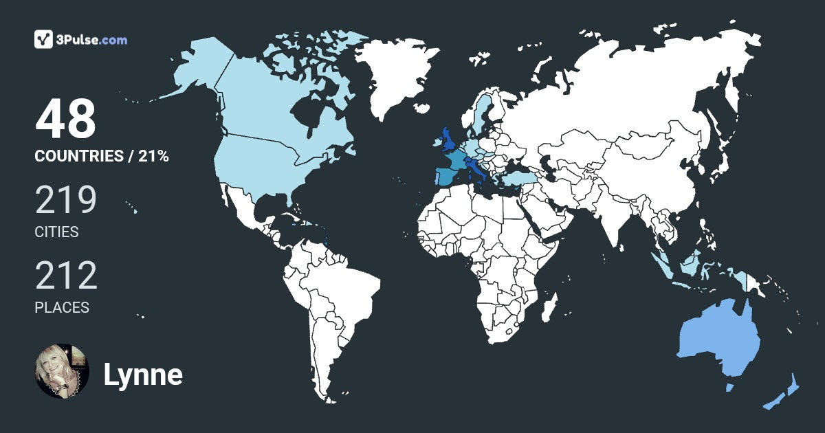 Lynne Dempster's Travel Map Image