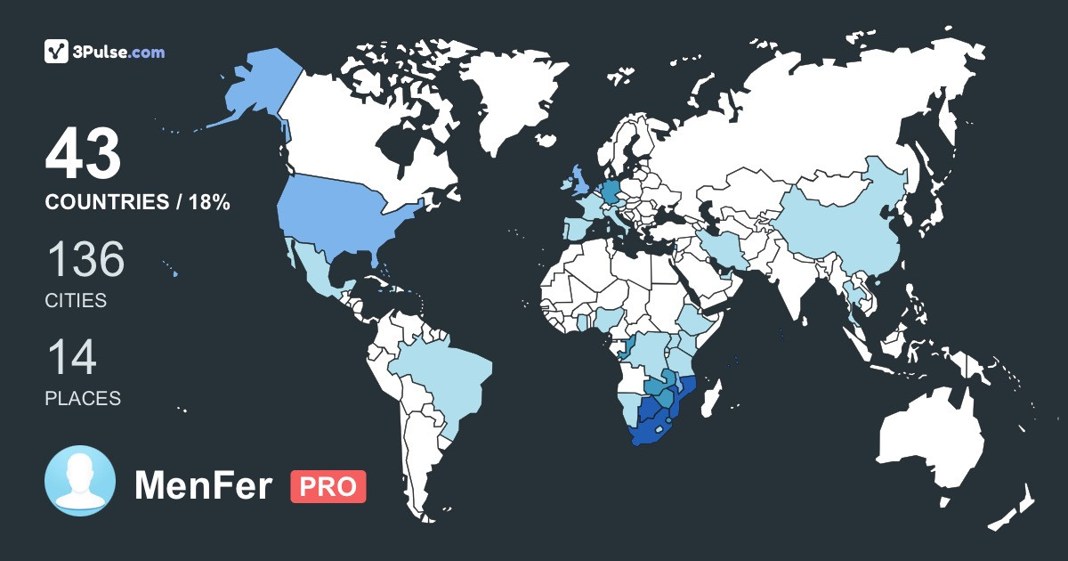 MenFer Parsonsmit's Travel Map Image