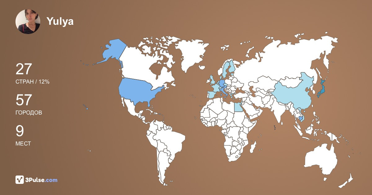 Изображение Карты путешествий Yulya Vorobchenko