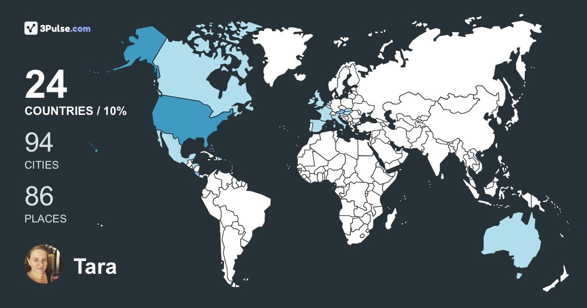 Tara Salsman's Travel Map Image