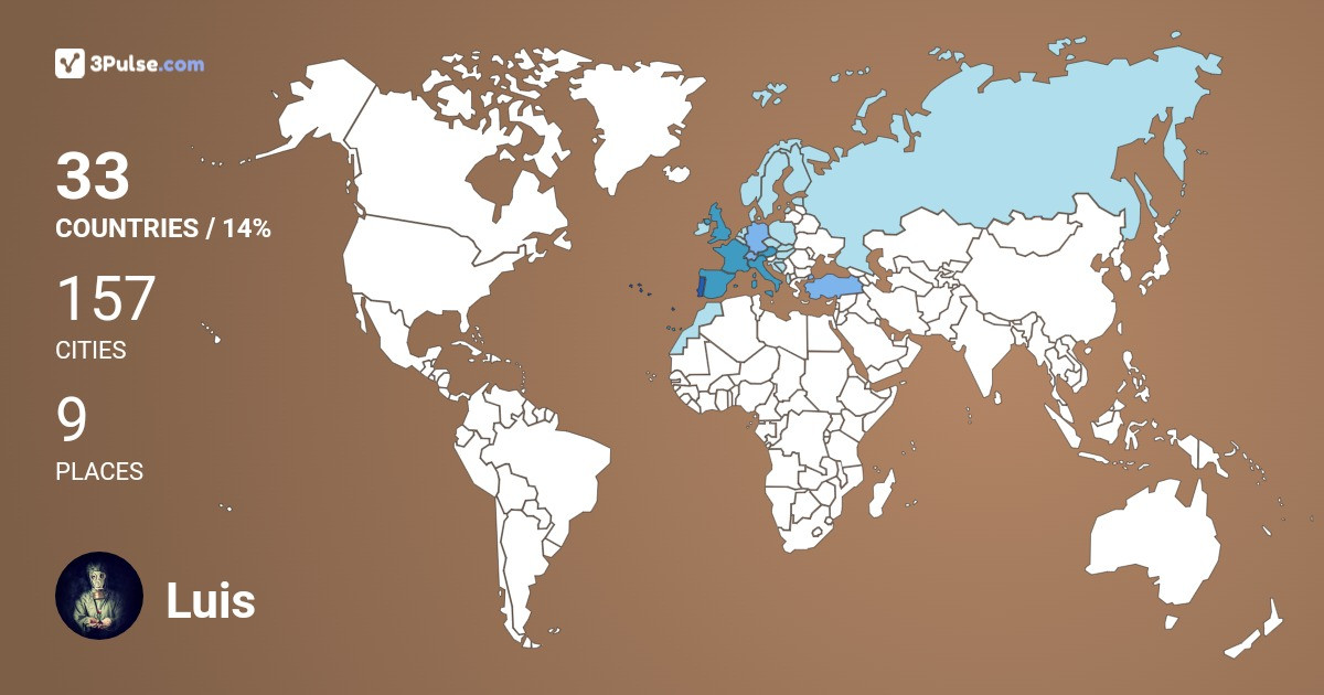 Luis Bexiga's Travel Map Image