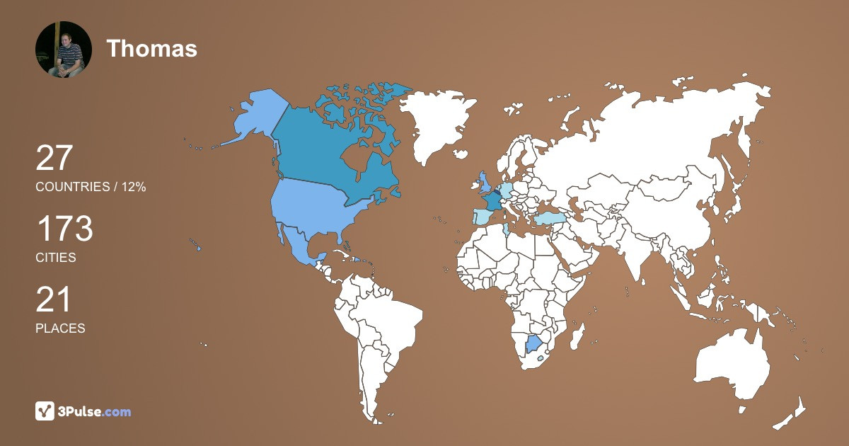 Изображение Карты путешествий Thomas Houts