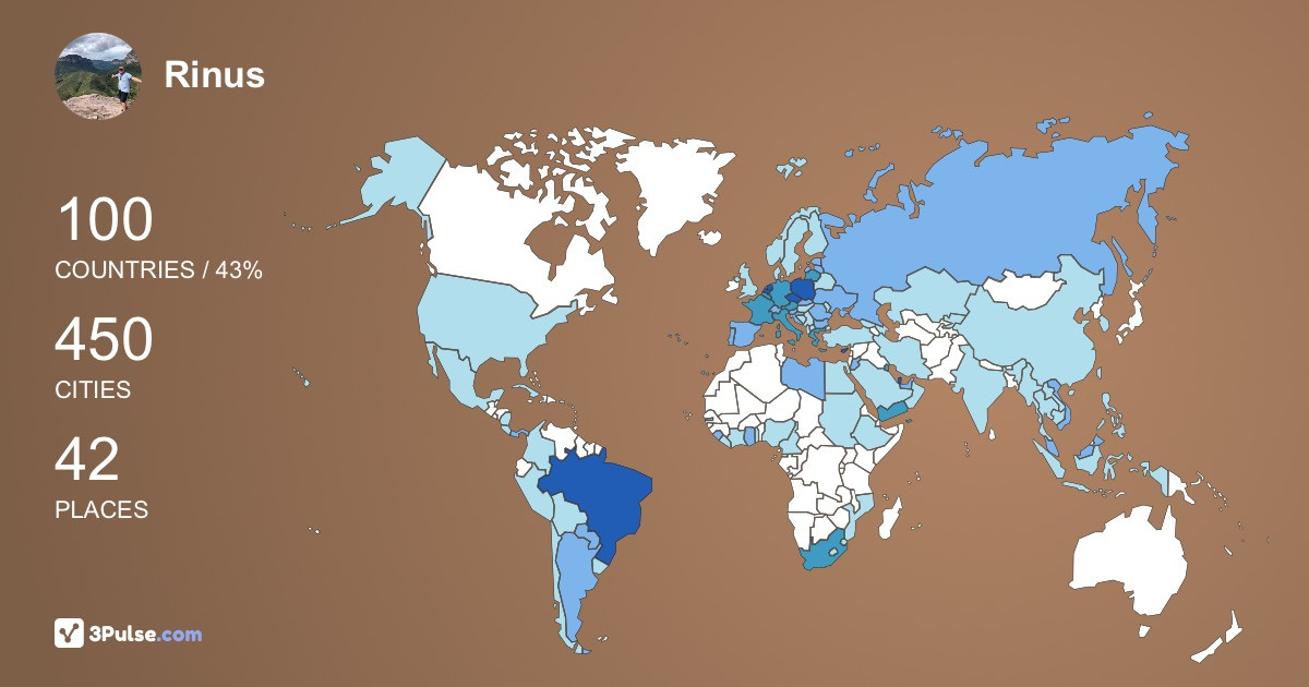 Rinus Donkers's Travel Map Image