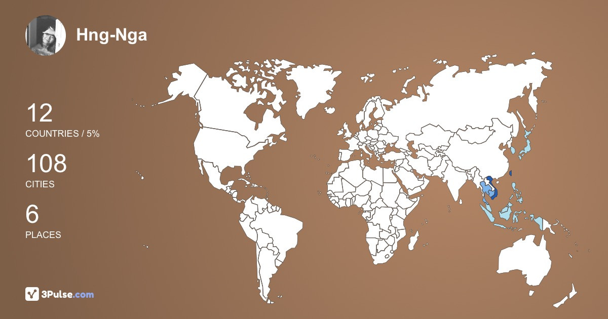 Hng-Nga Hong's Travel Map Image