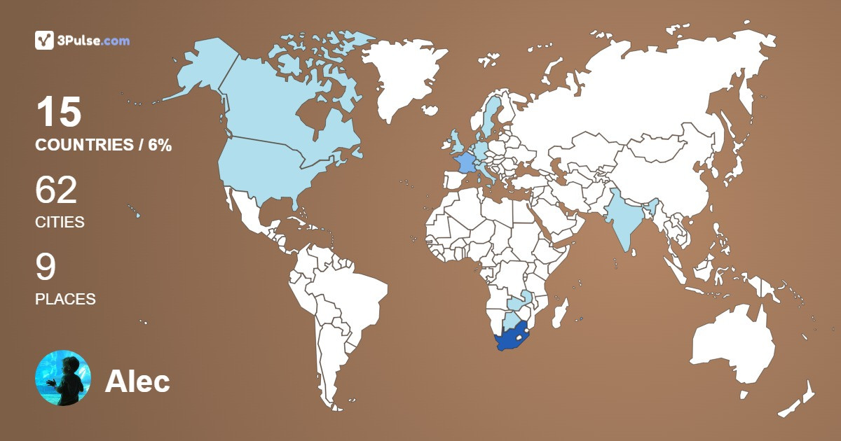 Изображение Карты путешествий Alec Murdoch
