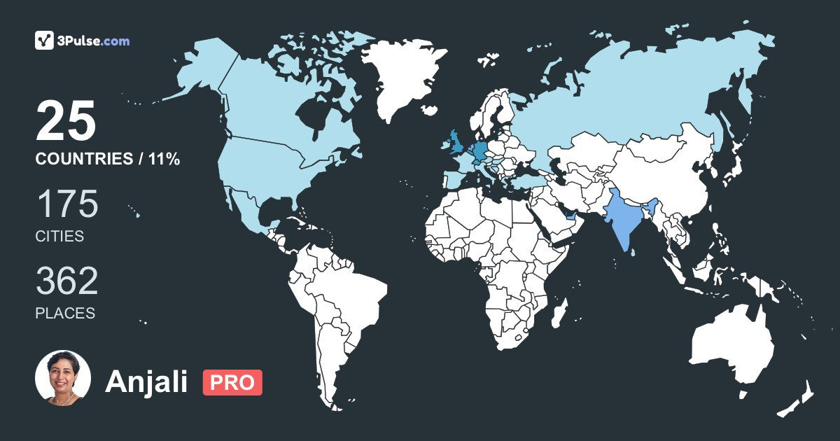 Изображение Карты путешествий Anjali Arora