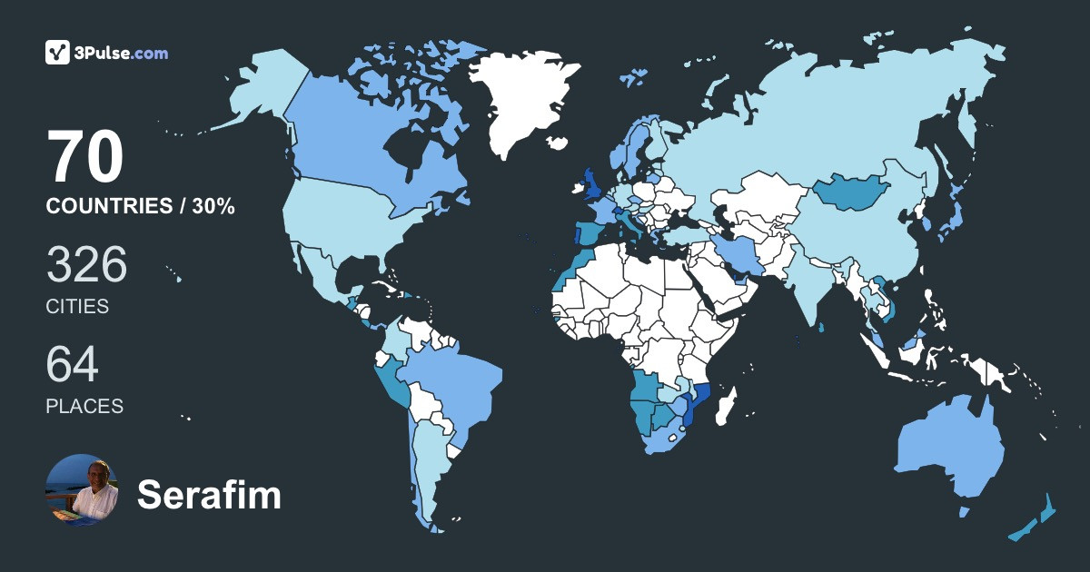 Serafim Madureira's Travel Map Image