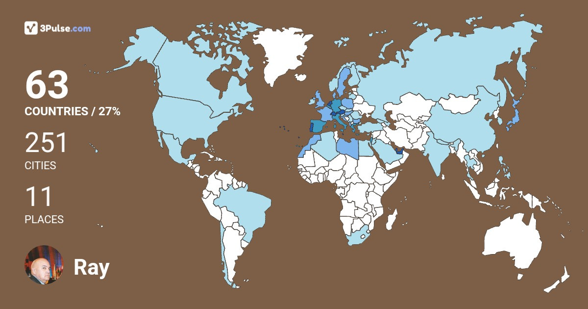 Изображение Карты путешествий Ray Bondin