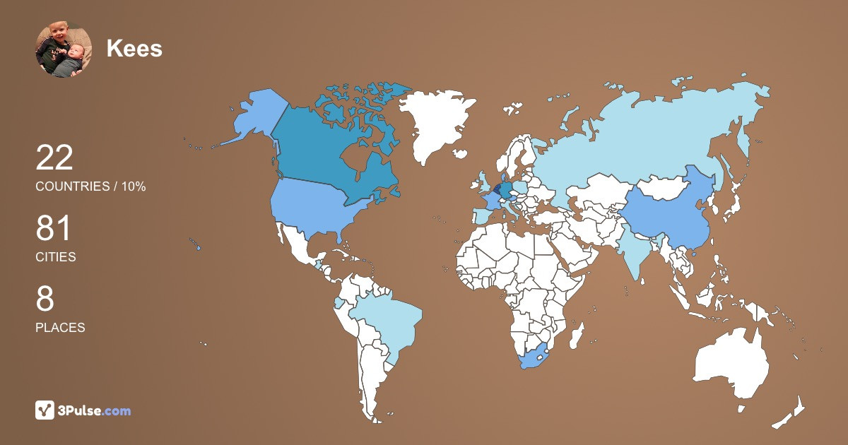 Kees Lagerwerf's Travel Map Image