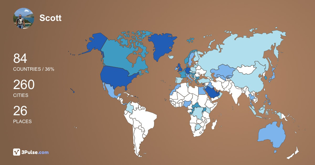 Изображение Карты путешествий Scott Wiener