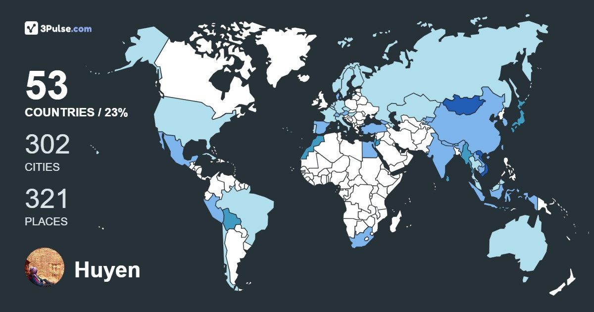 Huyen Le's Travel Map Image